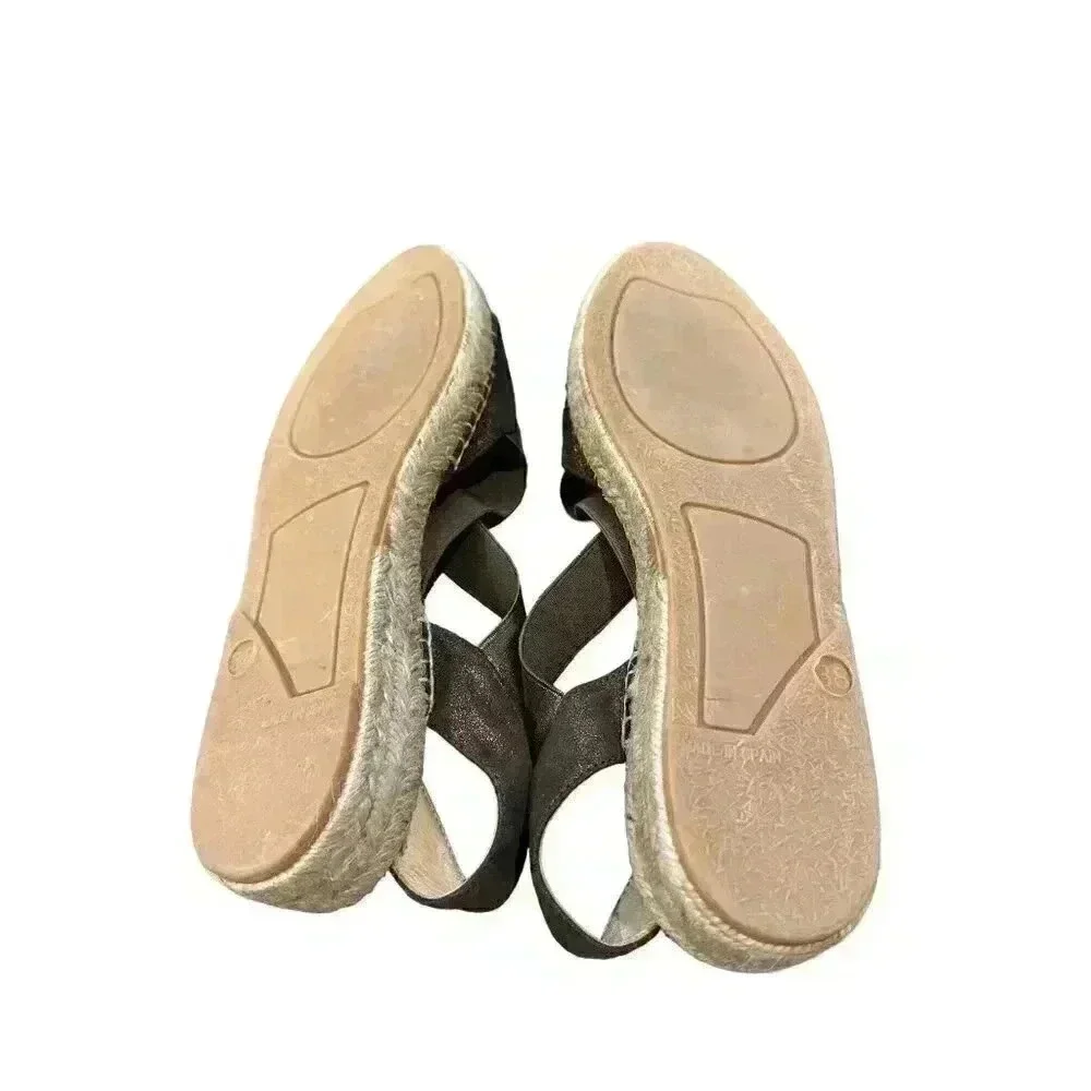 Carmen Saiz metallic espadrilles size 38, EUC, made in Spain​​​​​​​​